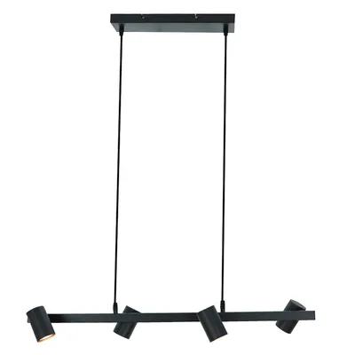 Produktbild von Olucia - CARLOS - Pendelleuchte - Schwarz - 4 Lampen