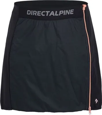 Schwarzer Rock SKIRT ALPHA LADY von DirectAlpine mit seitlichem Reißverschluss und elastischem Bund.