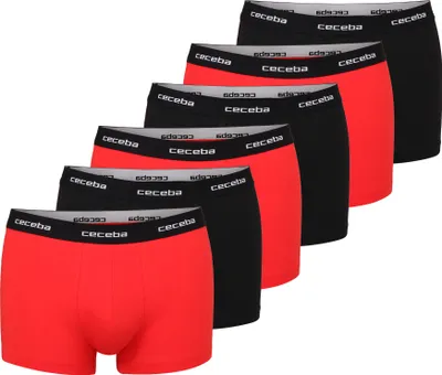 Produktbild von CECEBA Herren Unterhosen Pants rot uni 6er Pack Größe: 6