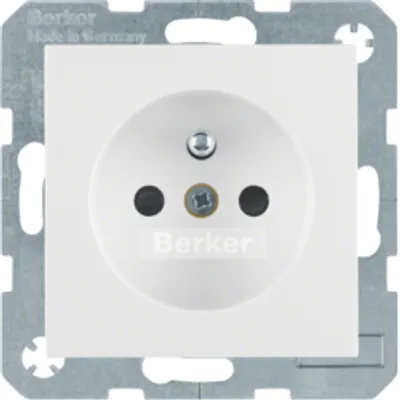 Produktbild von Berker 6768768989, Typ E, 2P+E, Weiß, Duroplast, 250 V, 16 A