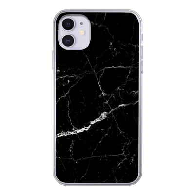 Produktbild von MuchoWow® Handyhülle Schutzhülle Hülle für iPhone 11 Marmor - Schwarz - Marmoroptik - Weiß - Luxus - Stein Silikon Softcase Handy Hülle - Handytasche