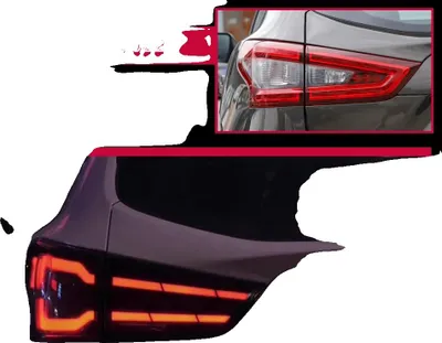 Produktbild von Rücklichtanbau, LED-Technologie, Nissan Qashqai Kompatibilität, Dunkelgrau