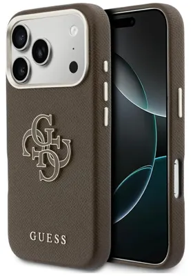 Produktbild von GUESS case passend für IPHONE 17 Pro Max GUHCP17X5PS4RGGW (PU FW Resin Logo) brown