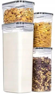 Obrázek produktu pro Bez značky Plastové nádoby na potraviny sada 4 ks hermetické 2.8L