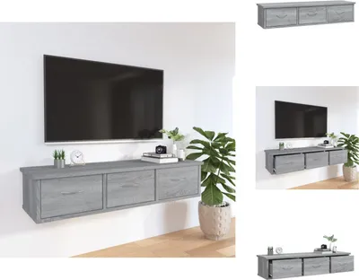 Image de vidaXL Armoire murale Gris Sonoma 88x26x18,5 cm Bois composite - Étagères murales