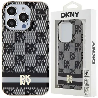 Produktbild von Etui Dkny Iml Kariert Mono Muster & Gedruckte Streifen Magsafe Na Iphone 11 / Xr - Czarne