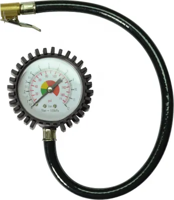 Produktbild von Stanley Manometer 150538XSTN - Luftdruckprüfer für Kompressor - Max. 12Bar - Bar/PSI - Schwarz