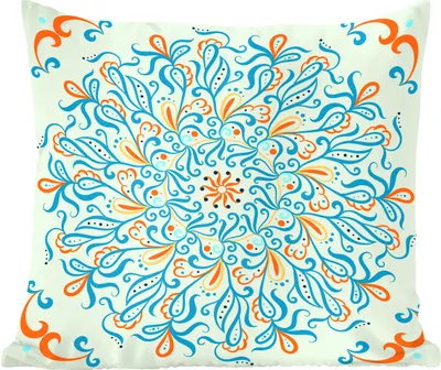 Produktbild von MuchoWow® Zierkissen Sofakissen Wohnzimmer Dekokissen 40x40 cm Mandala - Quadrat - Muster - Foto Kissen - Schlafzimmer Dekoration