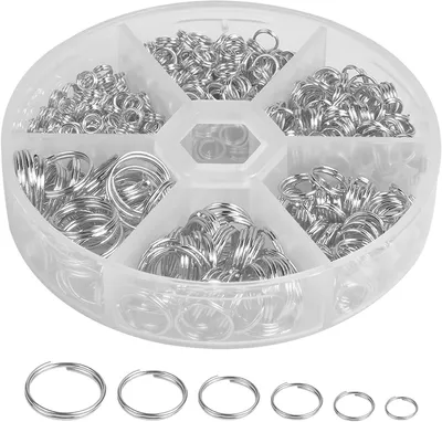 Productafbeelding van Open Buigringen - Metalen ringen - Sieraden maken - 6 Maten - 690 stuks - Zilver