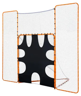 Produktbild von SucceBuy 3-in-1 Lacrosse-Tor (3,66 x 2,74 m) mit Netz, Rücklaufsperre und Zielscheibe – einfach aufzubauende Trainingsausrüstung mit stabilem Stahlrahmen für Garten und Übungseinheiten