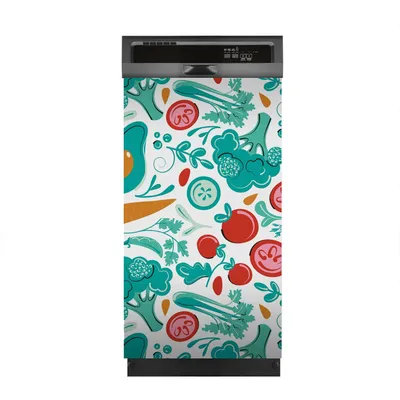 Produktbild von Aufkleber sticker 45x80 cm Dekorative folie Spülmaschine - orange grün Gemüse