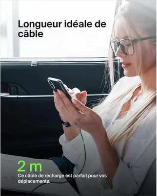 Immagine prodotto di Cavo USB-C a USB-A Belkin, intrecciato, 2 m, nero