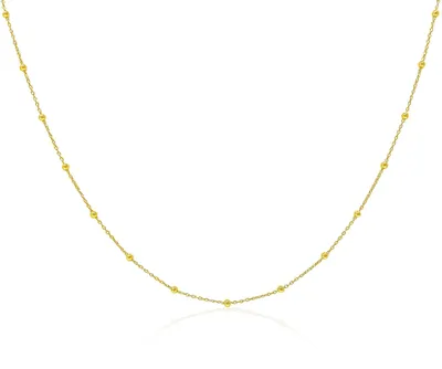 Produktbild von Mary & Jules Choker Kette Damen Gold aus 925 Sterling Silber, feine Kugelkette v