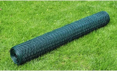 Produktbild von Drahtzaun mit PVC-Beschichtung, 25 Meter lang und 0,75 Meter hoch, grün für Garten und Grundstücke
