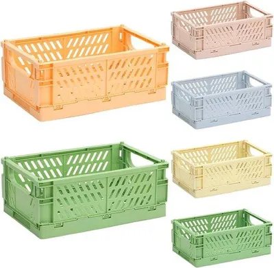 Immagine prodotto di Contenitore in plastica, set da 6 pezzi, impilabile, per camera da letto, cucina