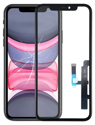 Obrázok produktu pre Pre Apple iPhone 11 LCD dotykový panel bez čipu IC Náhradný diel Oprava čierna