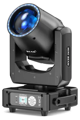 Immagine prodotto di Mini faretto mobile - proiettore a fascio - 230 W - RGBW - 14 gobos - 13 colori - 18 canali DMX