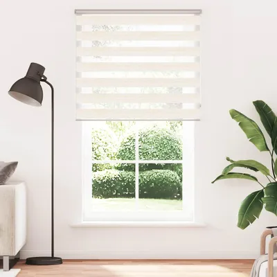 Produktbild von vidaXL Doppelrollo Marmorbeige 125x230cm Stoffbreite 120,9 cm Polyester