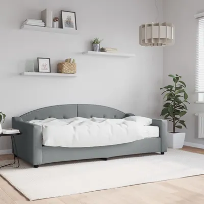 Immagine prodotto di Maison Exclusive - Divano letto con materasso grigio chiaro 90x190 cm in tessuto