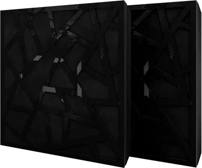 Zdjęcie produktu dla Zestaw 4 paneli akustycznych SKYROSS, obicie z weluru, wymiary 50x50x5 cm, kolor: czarny (obudowa z tworzywa sztucznego, kolor: czarny)