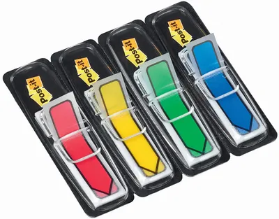 Image de Post-it® 684-ARR3 Index Flèches type 684 - 11,9 x 43,2 mm, couleurs primaires