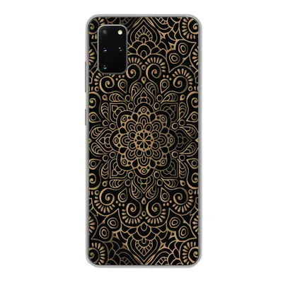Produktbild von MuchoWow® Handyhülle Schutzhülle Hülle für Samsung Galaxy S20 Plus Goldenes Muster auf schwarzem Hintergrund Silikon Softcase Handy Hülle - Hartschale