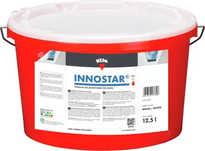 Produktbild von KEIM Innostar, Sol-Silikatfarbe für innen, altweiß 9870, 12,5 Liter
