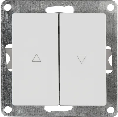 Produktbild von Jalousie-Taster McPower "Cup", Hoch und Runter, 250V/10A, UP, weiß, poliert / Hochglanz