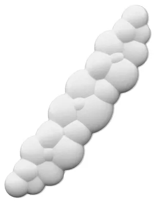Produktbild von Mauspad mit Handgelenkstütze, Memory-Schaum, Ergonomisches Wolken Design, Weiß