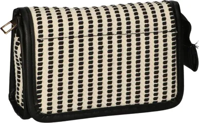 Produktbild von Traveller Spiegeltasche Streifen Schwarz Creme 16,5x11cm