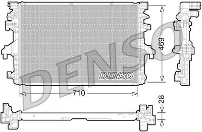 Produktbild von DENSO Kühler Motorkühlung für VW TRANSPORTER V Bus 7HB 7HJ 7EB 7EJ 7EF
