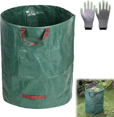 Productafbeelding van Tuinafvalzak, 272 l, robuuste bladzak met handvat voor tuinafval