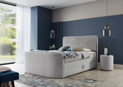 Produktbild von Einzelbett 120x200 NARA mit Stauraum – hellgrau + GRATIS Matratzenauflage