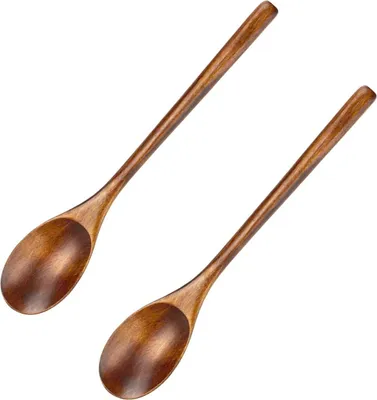 Produktbild von Stück Holzlöffel mit langem Griff zum Essen, Rühren, Kochen, Küchenutensilien, Löffel, Honiglöffel, Rührlöffel