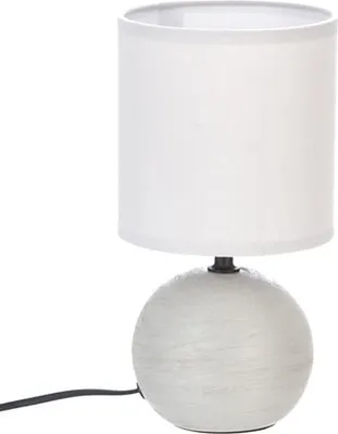 Obrázok produktu pre Atmosphera | Stolná lampa - 25 cm - Matná sivá - Štýlové osvetlenie - Ideálne do obývačky a spálne