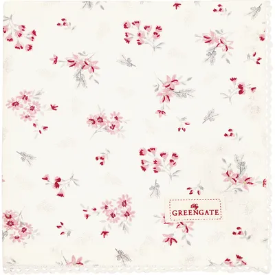 Produktbild von Greengate Stoffserviette mit Spitze Emberly White (40x40cm)