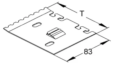 Produktbild von Niedax Trennprofilhalter m. Zugentlastung LZTP 100 Kanaltiefe