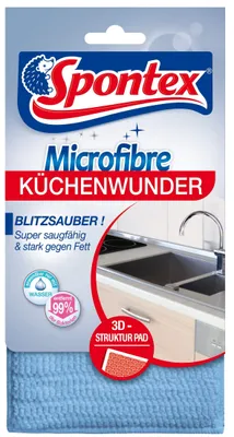 Obrázok produktu pre Spontex 4008600207115, Mikrovlákno, Modrá, Pranie v práčke, 60 °C, 1 kusov, Box