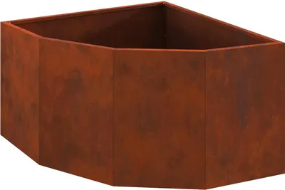 Obrázek produktu pro vidaXL Rohový květináč Rusty 60 x 60 x 35 cm Ocel odolná proti povětrnostním vlivům