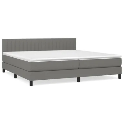 Produktbild von vidaXL Boxspringbett mit Matratze Dunkelgrau 200x200 cm Stoff