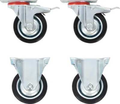Image de Roulettes de meuble 4 pcs. 75 mm - Roulettes de transport 143461
