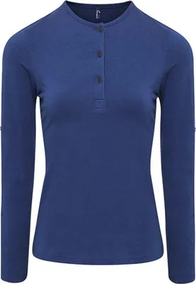 Obrázok produktu pre Premier Workwear PR318 | Dámske tričko s dlhým rukávom - farba: Indigo (približne Pantone 534) - veľkosť: XS