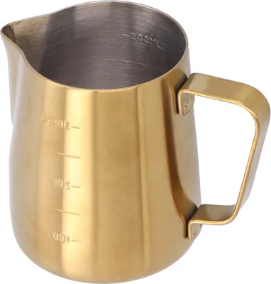 Produktbild von Milchaufschäumkrug Edelstahl Kaffeekanne Tasse Schaumherstellung für Latte Art Matt Gold