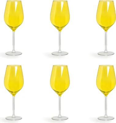 Image de Excelsa Set De 6 Verres Color Wine Verre 50 cl Jaune