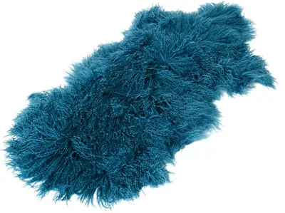 Produktbild von Naturform Tibetlammfell Teppich 100x55cm JAY21 Wasserblau 100cm