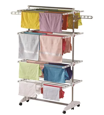 Wäscheständer hoch, 4 Ebenen, 170 cm, 29 m Leinenlänge, klappbar