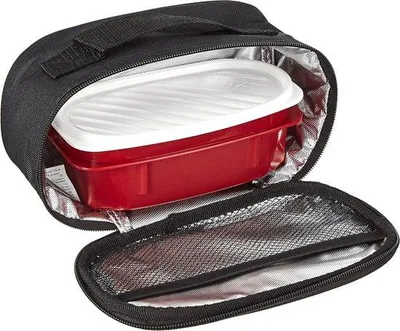 Produktbild von Mini-Kühlbox, 1,5 l, BPA-freier Behälter 0,5 l, schwarz, 21,5 x 9 x 12 cm