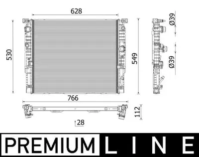 Obrázok produktu pre MAHLE CR 2771 000P Chladič vody Motorový chladič pre BMW 5 Sedan (G30, F90), 7 (G11, G12) a 6 Gran Turismo (G32)