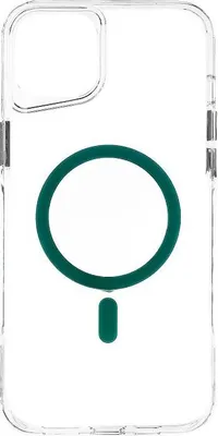 Image de Coque de protection antichoc avec fonction magnétique Compatible avec l'iPhone 15 Pro Vert transparent