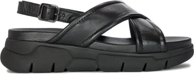 Produktbild von Marco Tozzi Damen Plateau Sandalen, narbiges Naturleder, Plateau 5,5/3,5 cm, verstellbarer Riemen, Leichtgewicht